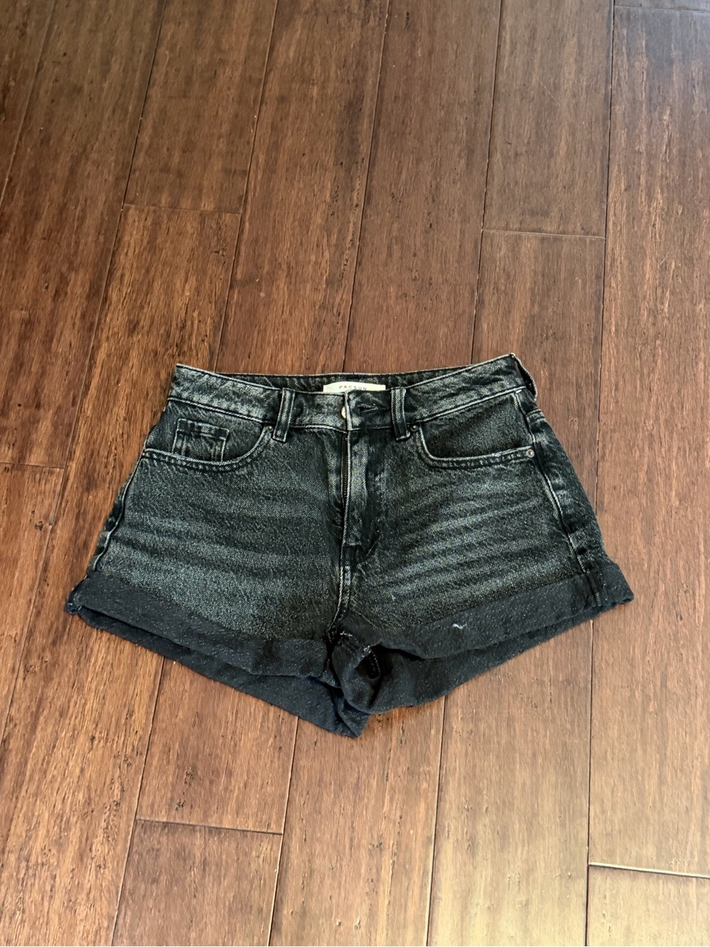 PacSun Black Washed High-Rise Jean Shorts